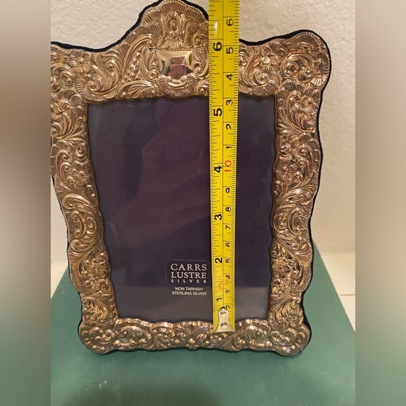 Vintage Carrs Lustre Sterling Silver Ornate 4x6 Picture Frame - Picture 12 of 12